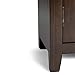 SIMPLIHOME Cosmopolitan SOLID WOOD 72 Inch Wide Contemporary TV Media Stand in Coffee Brown for TVs up to 80 Inches, For the Living Room and Entertainment Center