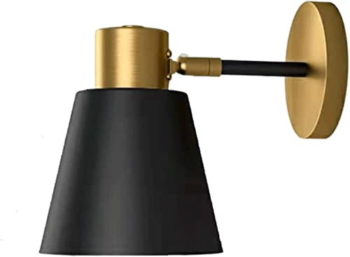 Aplique de pared negro moderno con enchufe regulable para lectura en el dormitorio