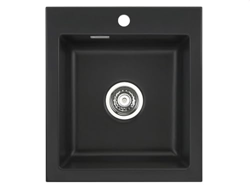 Preisvergleich Produktbild Systemceram Mera 46 Nigra Keramikspüle Handbetätigung