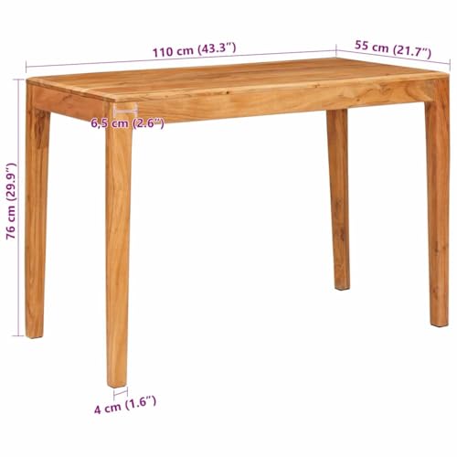Table à manger en bois massif d'acacia : la solution gain de place pour petit espace