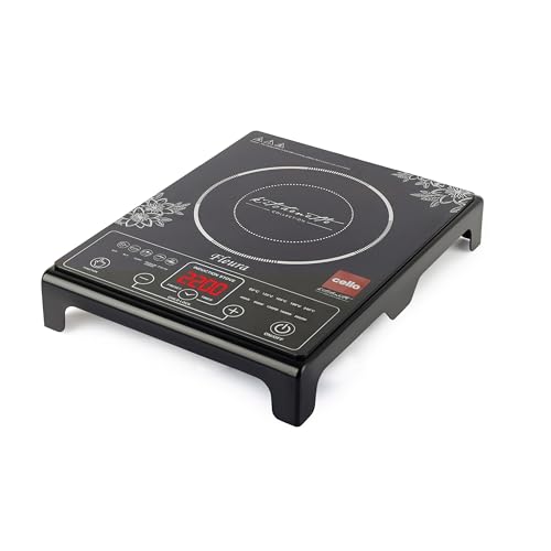 Image of CELLO Blazing Fleura Induction Cooktop Stove 2000 Watts Black | Compact & Portable, Strong & Effiecient Heating Power, 3 Preset Menu, Quick Cooking with Different Tempreature Modes | 1 Year Warranty