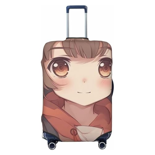 QSMBNET Travel Luggage Cover Japan Anime Spandex Suitcase Protector Washable Baggage Covers Fashion Elastic Scratch-Resistant Luggage Cover Protector Fits 18-32 Inch Luggage