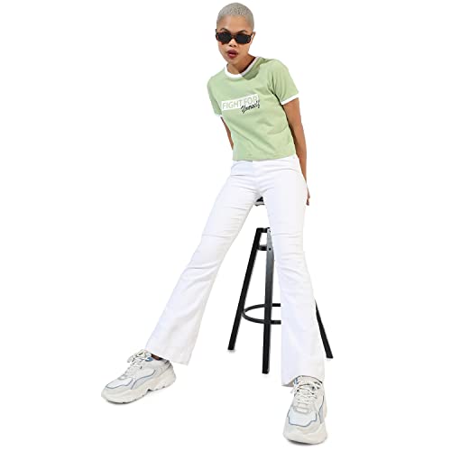 Image of Campus Sutra Women's Cotton Regular Fit Tops