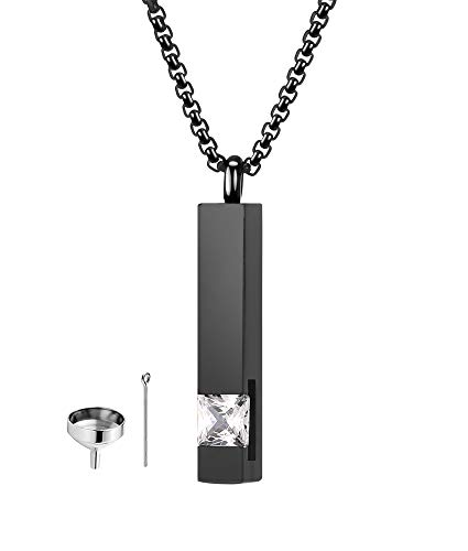 Collier urne funéraire pour cendres acier inoxydable pendentif discret imperméable lot de 2