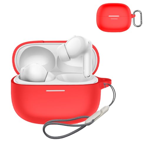 For Redmi Buds 8 Pro �P�[�X�ی�J�o�[ �ی�P�[�X �V���R���P�[�X SpinoArmor �����[�d�\ �S�ʕی� �����h�~ �L�Y�h�~ �ϏՌ� �h�o �y�� ���[ �J���r�i�t�� Redmi Buds 8 Pro�Ή��i���b�h�j