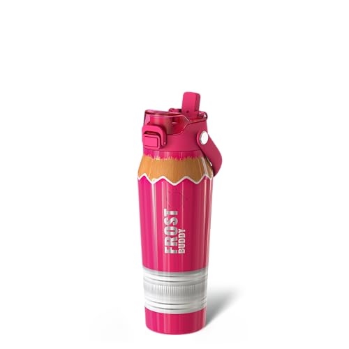 Frost Buddy 24oz Insulated Water Bottle - Straw & Chug Lid - Leak-Proof