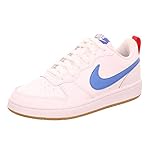 nike court borough low 2 (gs), scarpe da ginnastica bambino, white/pacific blue/university red, 40 eu