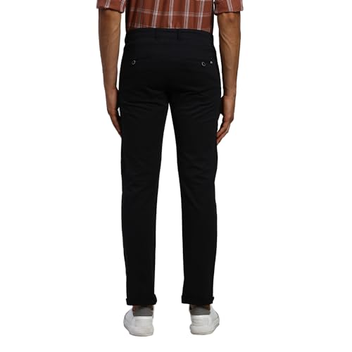 Image of Parx Men's Solid Pattern Lrt Fit Cotton Blend Flat Front Casual Trouser