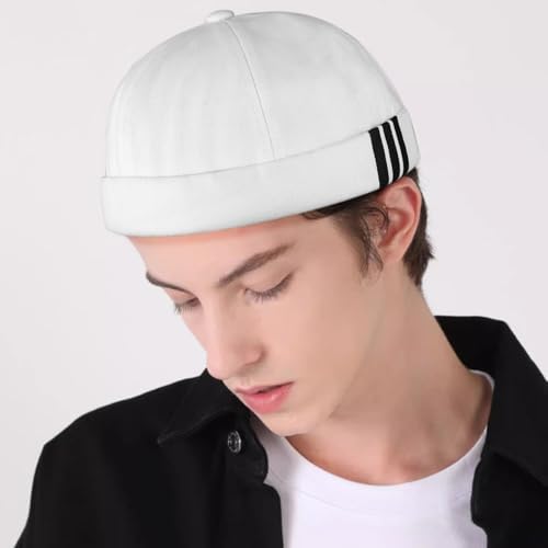 Image of Dome Brimless Hats for Women Men Beanie Docker Cap Sailor Skull Cap