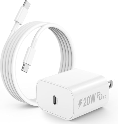 iPhone 18 17 16 15 Charger 20W USB C Fast Charging Block Plug and 6ft Type C to C Cable - image 1