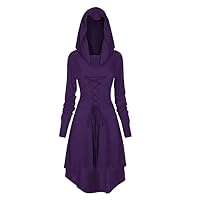 Robe Médiévale à Capuche Pour Femme - Style Gothique Renaissance, Pour Halloween Et Cosplay | FSUJWOA