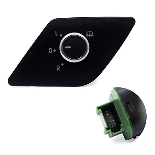 Image of RuiWen VWMS016 Electric Side Mirror Adjustment Window Switch Replacement Fit for VW Volkswagen Jetta 2011 2012 2013 2014 2015 2016 2017 2018 OE# 5C7959565J (10 PINS)