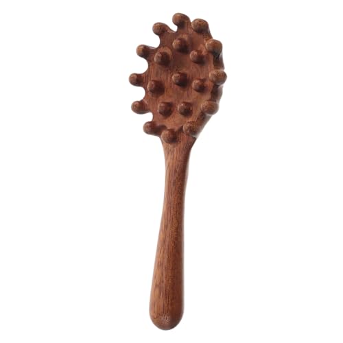 KOMBIUDA Home Scalp Massager Brush Wooden Hair Comb Comfortable Neck Head Massager Tool