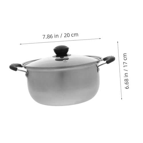 Marmite à aliments robuste 20 cm en acier inoxydable premium pour cuisson induction - 3