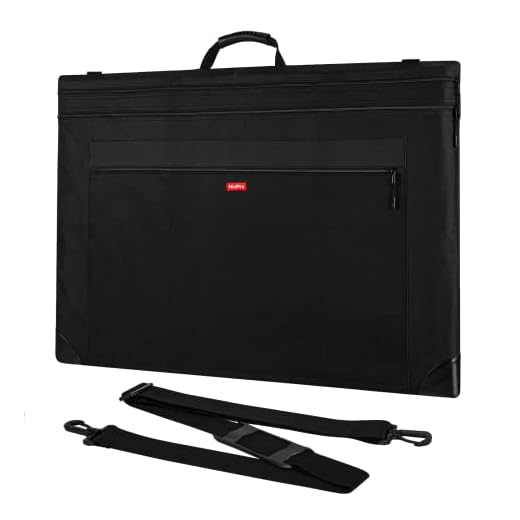 Nicpro Bolsa Ligera para Portafolio de Arte, 24 x 36 Pulgadas, con Correa de Hombro Desmontable, Esquinas de Cuero, Ideal para Almacenar Carteles, Obras de Arte, Bocetos y Dibujos de Envío