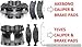 Detroit Axle - Front Brake Kit for 99-04 Jeep Grand Cherokee 1999 2000 2001 2002 2003 2004 Disc Brake Rotors Ceramic Brakes Pads Replacement