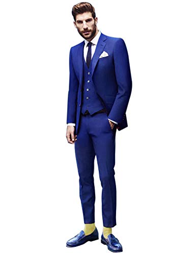 Costume de mariage pour homme 3 pièces chic veste bal pantalon gris