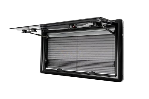 RV Hinged Window 700x400mm Camper Van Compatible Double-Walled Frame 3 Frame Design