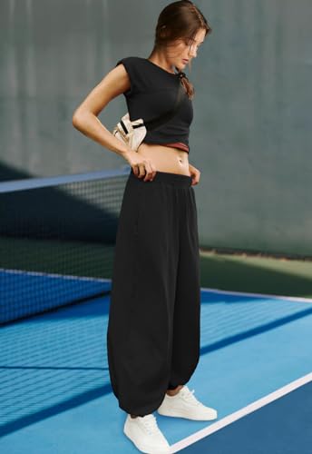 LAMISSCHE Womens Loungewear Set 2 Piece Outfits Sets Cropped Tops and Wide Leg Pants with Pockets Tracksuit3