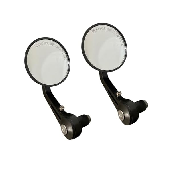 SGTB Bar End Rear View Round Bar Grip Edge Mirror for RE Bullet 350 500 Bajaj Pulsar 150 180 200 Ns Scooty and Bikes- Set of 2