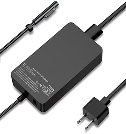 Surface Pro Charger, 65W 15V 4A Power Supply AC Adapter Charger for Microsoft Surface Pro 3/4/5/6/7/8/9/X, Surface Laptop 3/2/1, Surface Book, Surface Go, with 6ft Power Cord