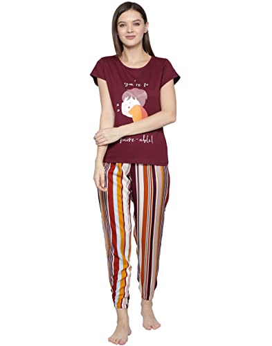 Image of B STORIES Maroon Stripes PJ
