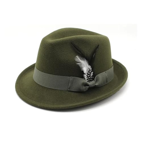 Chapeau Fedora pour hommes contre le vent feutre souple style occidental chic