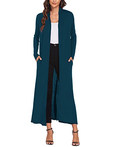 Image of Bluetime Women Floor Length Open Front Cardigan