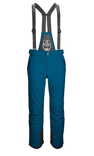 killtec Herren Skihose/Ski-Trägerhose mit abzippbarem Latz und Kantenschutz Larok, dunkelpetrol, M, 35244-000
