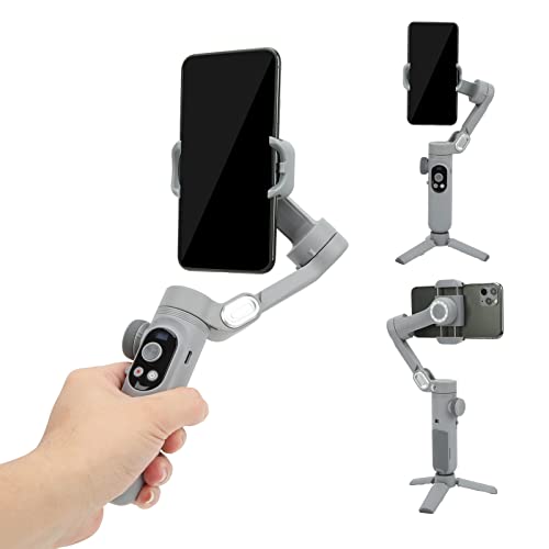 TEUOPIOE Aochuan Smart X Pro Smartphone Gimbal Stabilizer Compatible, Android HD Display Focus y Zoom Control Vlog Youtuber Live Video Record con trípode
