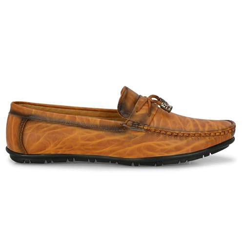 Image of Karaddi Men's Loafer Shoes Tan Brown Black Shoe for Men Casual