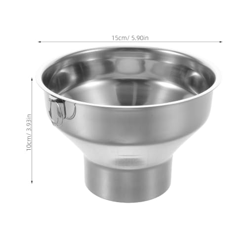 Embudo de acero inoxidable apto para uso alimentario Zerodeko de boca ancha, 15 x 7,5 cm 2