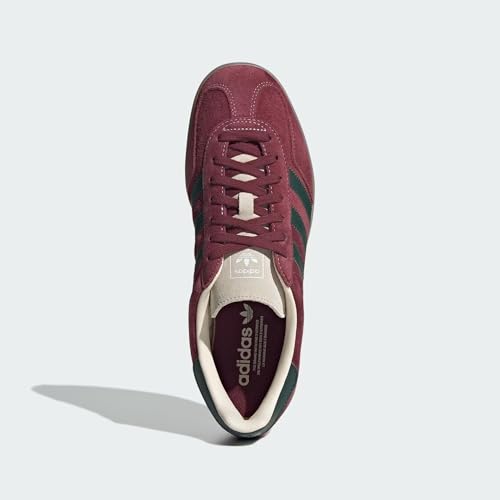 Image of adidas Gazelle Indoor Men's Shoes, Shadow Red /Shadow Green /Wonder White, Size 9