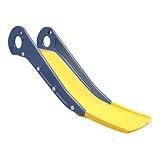 QUXVUIS Kompakter Indoor Spielplatz für Kinder mit Rutsche – Sichere und langlebige Rutsche für Kleinkinder – Stundenlanger Indoor Spielspaß –, Blau mit verlängerter Länge