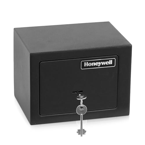 Honeywell Safes & Door Locks - Bolt Down Small Safe Box for Valuables - Steel Security with Key Lock...