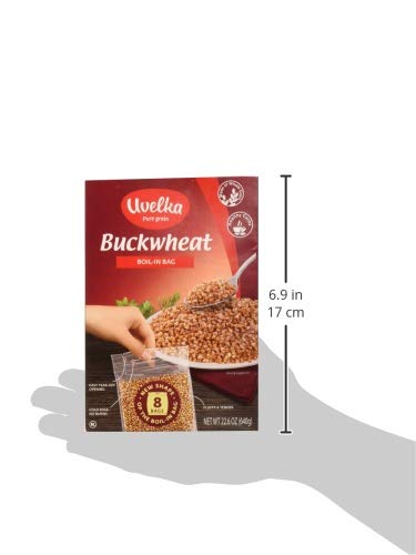 Uvelka Buckwheat Boil-In-Bag 8 Bags 80 Gr (Pack Of 2) #TOP3