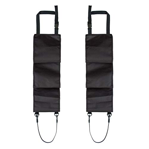 UNISTRENGH Seat Back Gun Sling Rack to Storage Organizer for 3 Guns, Rifles, Shotguns in Cars, Trucks & SUV for Hunting Sports Camouflage Car Storage in Pairs (Black)