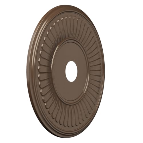 Image of 22 inchOD x 3 1 /2 inchID x 1 inchP Berkshire Thermoformed PVC Ceiling Medallion (Fits Canopies up to 10 1 /8 inch), Metallic Copper