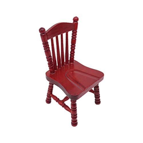 Silla miniatura,CHshe??,Mini muebles de casa de muñecas vintage, sillas talladas, niños en miniatura, juegos de imaginación,Un buen accesorio para tu casa de muñecas