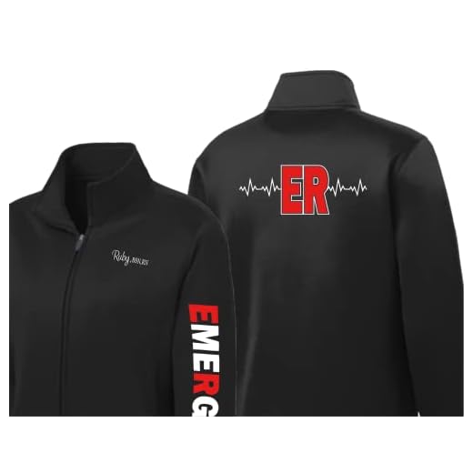 ER Nurse Full-Zip Custom Jacket | Embroidered Monogram | Sew Perfect Design Co.