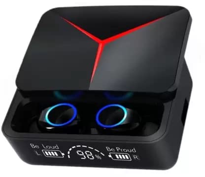 Attrrix (Type-C M90 Pro TWS Earbuds Bluetooth 5.3 Type-C with Power Bank Charge Your Phone, 280 Hours Playback (Charging case Backup) Earbuds with Smart LED Display, Waterproof Built-in Mic (Black)