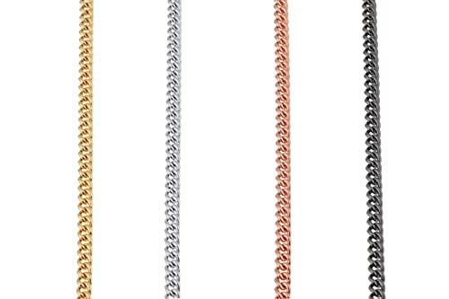 Alvalley Metal Chain Dog Show Collar - Pet Slip Collar For Shows - Fine Curved Choke Chain Collar - Adjustable For Toy, Small, Medium, Large, And Extra Large Dogs (Gold Plate, 20In Long, 1.4Mm Thick) #TOP4