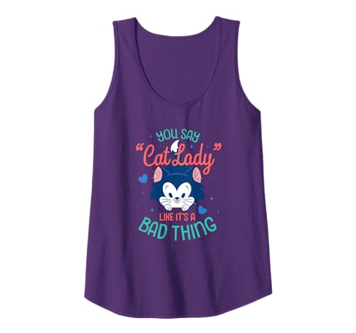 Débardeur Disney Pinocchio Figaro top sans manches coton femme pour un look vintage