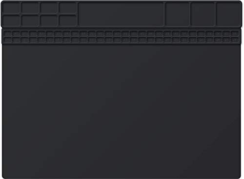 Mat Repair Heat Resistant 932°Soldering Mat Silicone Work Mat For Repairing Electronics Mat Workbench Pad Board for Soldering for Repairing Work,BGA Repair Station (Black)