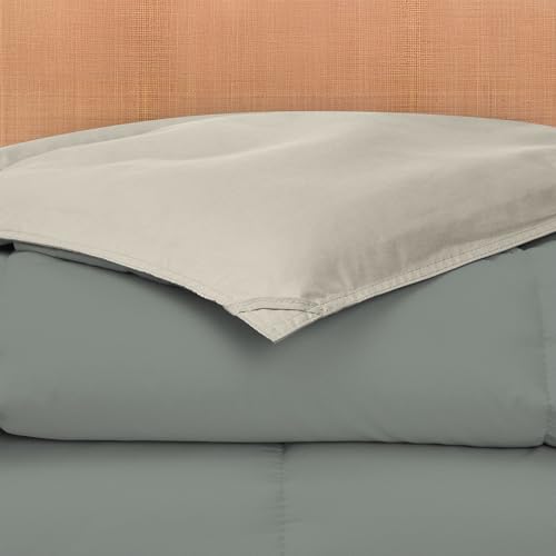 Image of Modern Threads Down Alternative Reversible Comforter Sage Green /Cream King