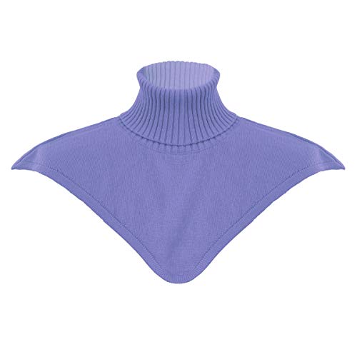 CHICTRY Krageneinsatz Damen Warm Blusenkragen Einsatz Fake Kragen Wolle Stehkragen Einsatz Kleidung Zubehör für Pullover Shirt Lavendel One Size