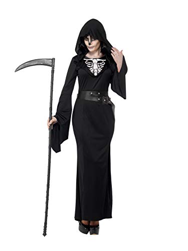 SMIFFYS Costume Lady Reaper, Nero, con abito e