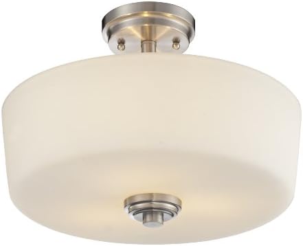 Z-Lite 226SF 3-Light Semi-Flush Mount, Matte Opal