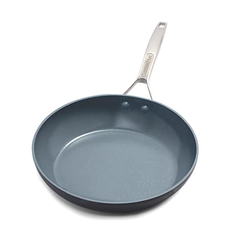 GreenPan Paris Pro Hard Anodized Healthy Ceramic Nonstick, 10' Frying Pan Skillet, PFAS-Free, Dishwasher Safe, Grey