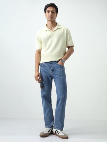 Image of Urbano Fashion Men's Slim Fit Washed Denim Jeans Stretchable